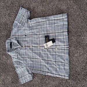 MENS POLO BUTTON DOWN PLAID SHIRT